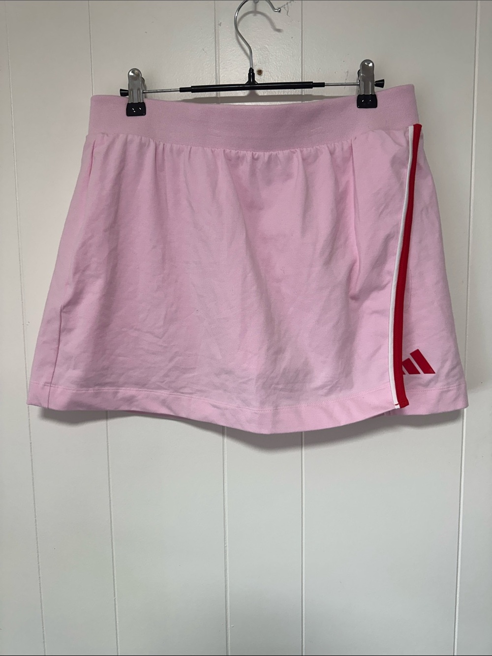adidas Pink Skort with Red and White Side Trim